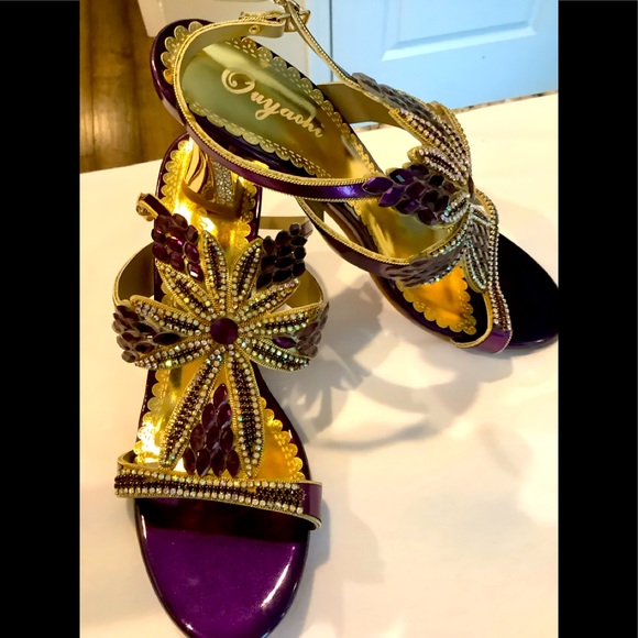 Ouyaohi Shoes - Think the Holidays & that special dress, purple & a beautiful pair of  heels